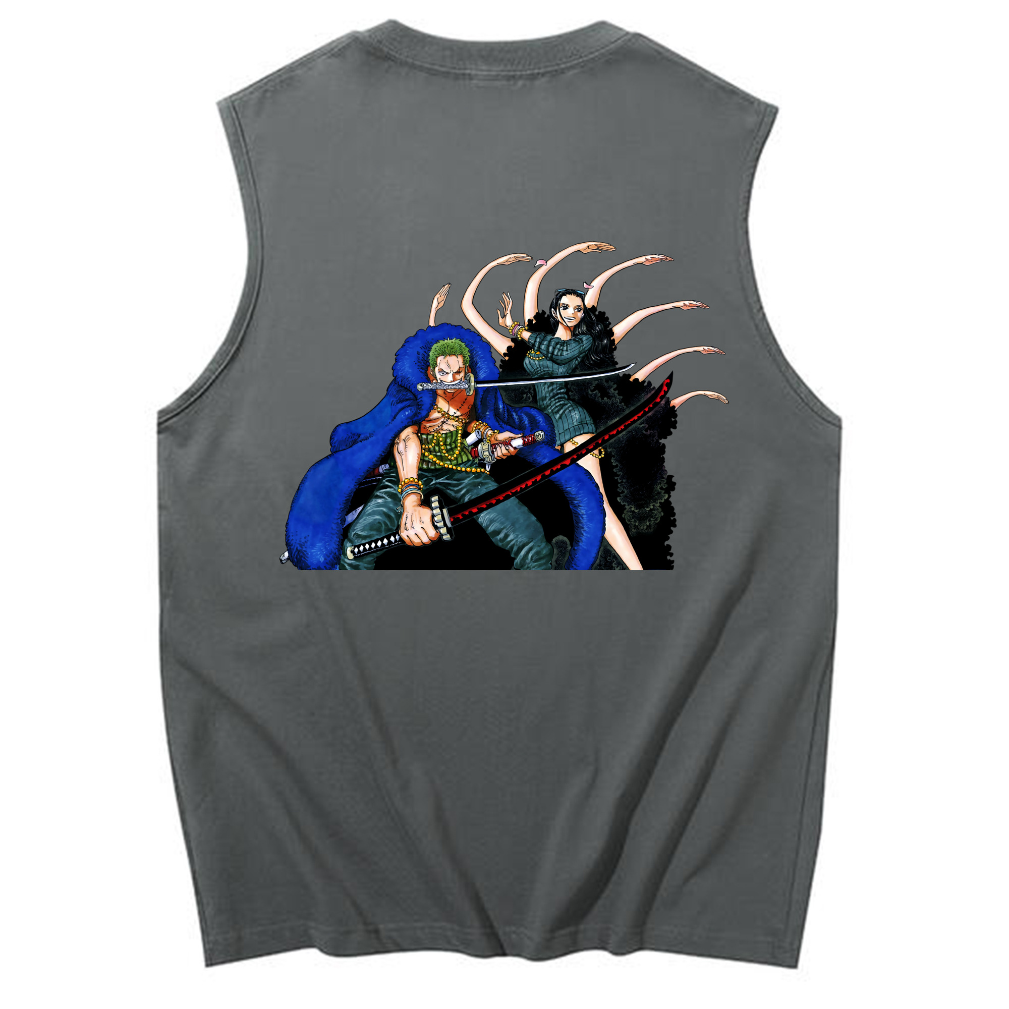 ワンピース ロロノア・ゾロ ONE PIECE Roronoa Zoro コットン100％タンクトップ（背面プリント）